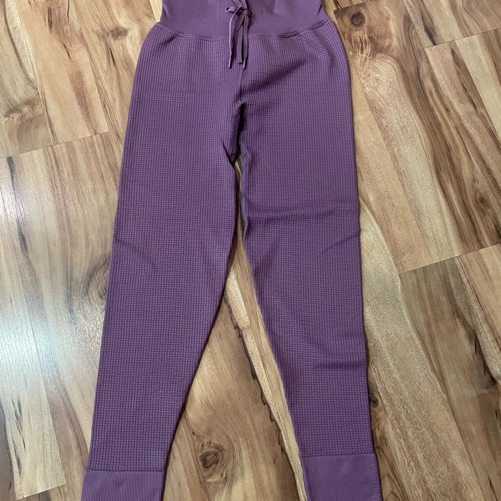 PINK Active Thermal Waffle Knit Joggers Sz M - Picture 1 of 5
